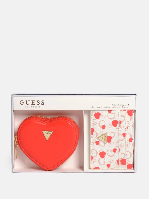 Money clips vs traditional walletsHeart Pouch and Card Case Gift Set