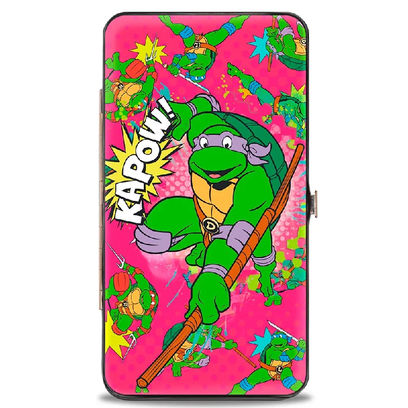 Money clips with RFID protectionMoney clips with RFID protectionMoney clips with RFID protectionHinged Wallet - KAPOW! Donatello Action Pose Scattered Turtle Action Poses Halftone Pinks