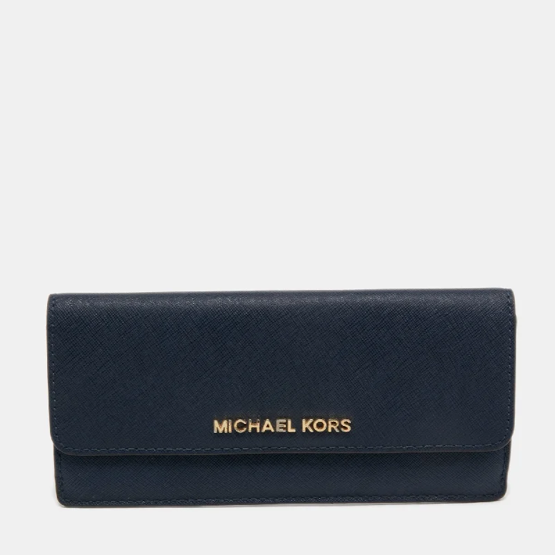 How to clean and maintain metal money clipsMichael Kors Blue Leather Jet Set Travel Wallet..