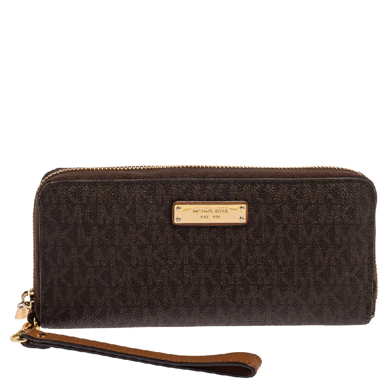 Money clips for women with sleek designsMichael Kors Brown Monogram Coated Canvas Zip Around Wristlet Wallet Money clips for women with sleek designsMichael Kors Brown Monogram Coated Canvas Zip Around Wristlet Wallet