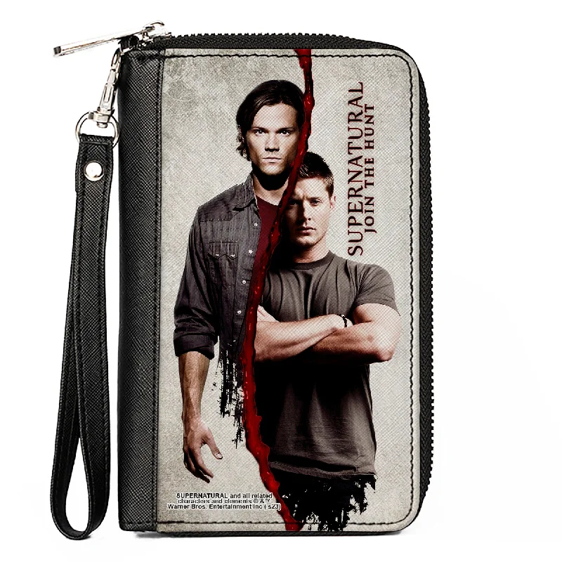 Slim money clips for minimalist walletsPU Zip Around Wallet Rectangle - SUPERNATURAL Winchster Brothers Divided