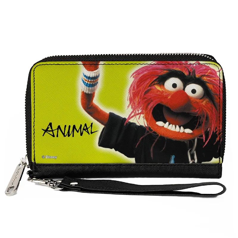 Lightweight money clips for travelPU Zip Around Wallet Rectangle - The Muppets ANIMAL Portrait and Autograph Yellow Lightweight money clips for travelPU Zip Around Wallet Rectangle - The Muppets ANIMAL Portrait and Autograph Yellow