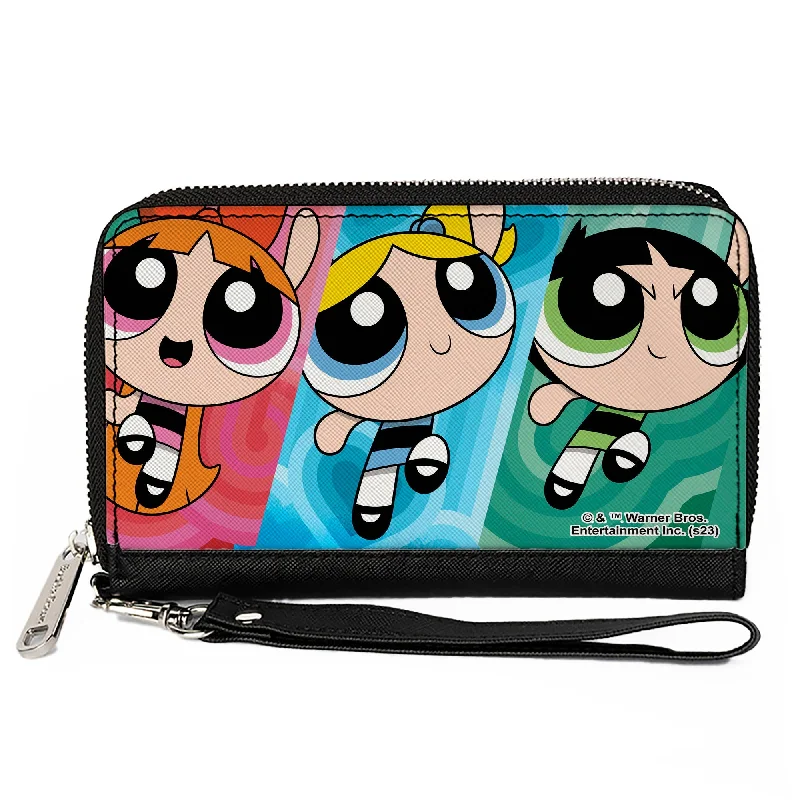 Best money clips for cash and cardsPU Zip Around Wallet Rectangle - The Powerpuff Girls Action Pose Blocks Multi Color Best money clips for cash and cardsPU Zip Around Wallet Rectangle - The Powerpuff Girls Action Pose Blocks Multi Color
