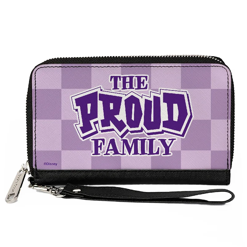 How to clean and maintain metal money clipsPU Zip Around Wallet Rectangle - THE PROUD FAMILY Title Logo Checker Lavender/White/Blue How to clean and maintain metal money clipsPU Zip Around Wallet Rectangle - THE PROUD FAMILY Title Logo Checker Lavender/White/Blue