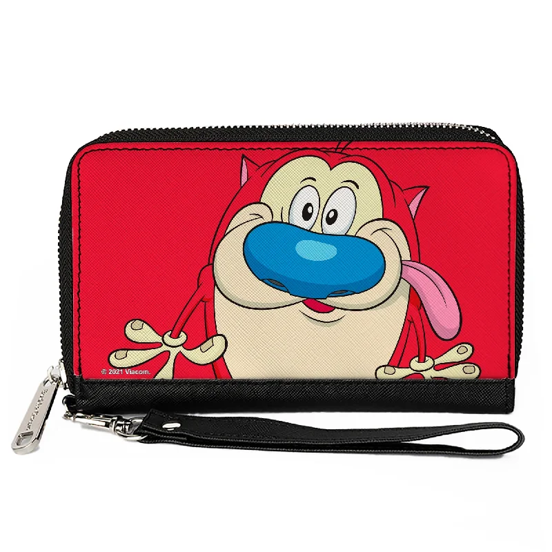 Top-rated money clips for everyday usePU Zip Around Wallet Rectangle - The Ren & Stimpy Show Stimpy Smiling Pose CLOSE-UP Red Top-rated money clips for everyday usePU Zip Around Wallet Rectangle - The Ren & Stimpy Show Stimpy Smiling Pose CLOSE-UP Red