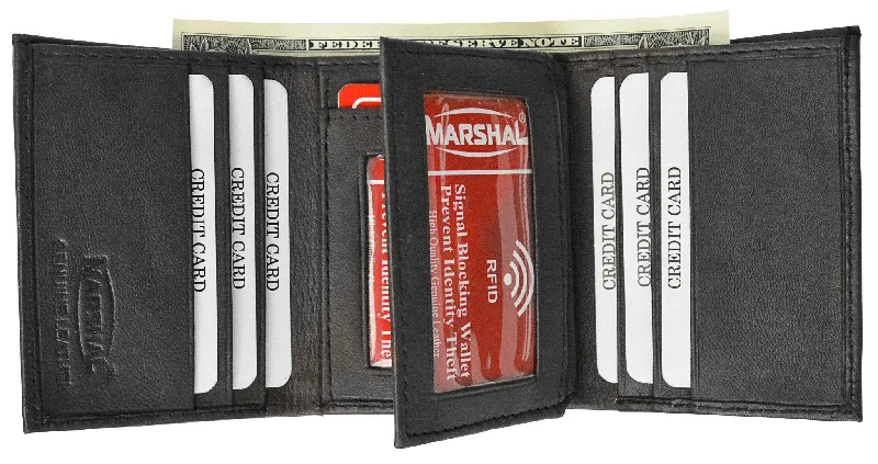 Luxury leather money clips with card slotsLuxury leather money clips with card slotsLuxury leather money clips with card slotsRFID Blocking Men's Leather Classic Trifold Wallet with BOX RFID 1107 BOX
