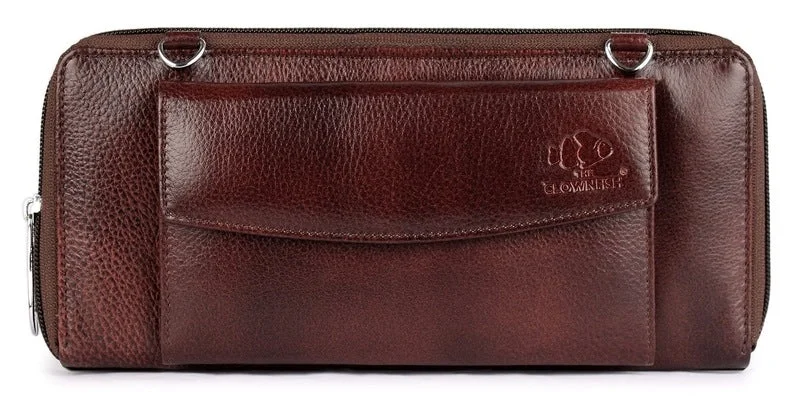 Money clips with built-in bottle openersTHE CLOWNFISH Dark Brown Women's Wallet
