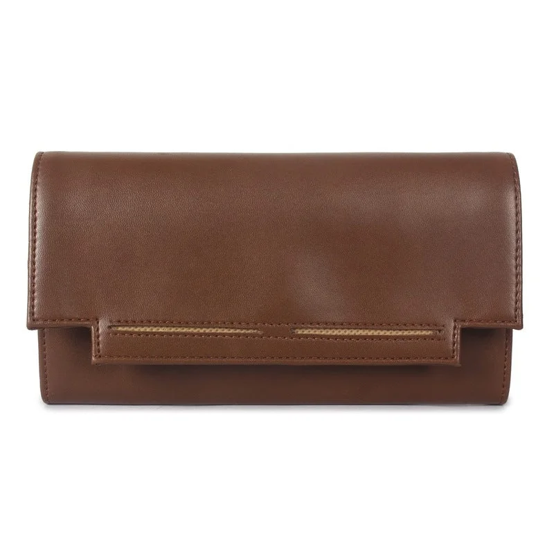 Lightweight money clips for travelTHE CLOWNFISH Laura Collection Womens Wallet Clutch Ladies Purse with multiple card slots (Brown) Lightweight money clips for travelTHE CLOWNFISH Laura Collection Womens Wallet Clutch Ladies Purse with multiple card slots (Brown)