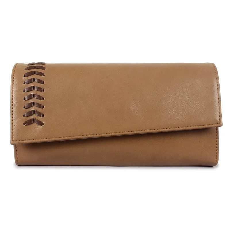 Money clips for women with sleek designsTHE CLOWNFISH Myra Collection Womens Wallet Clutch Ladies Purse Sling Bag with Card slots (Light Brown) Money clips for women with sleek designsTHE CLOWNFISH Myra Collection Womens Wallet Clutch Ladies Purse Sling Bag with Card slots (Light Brown)