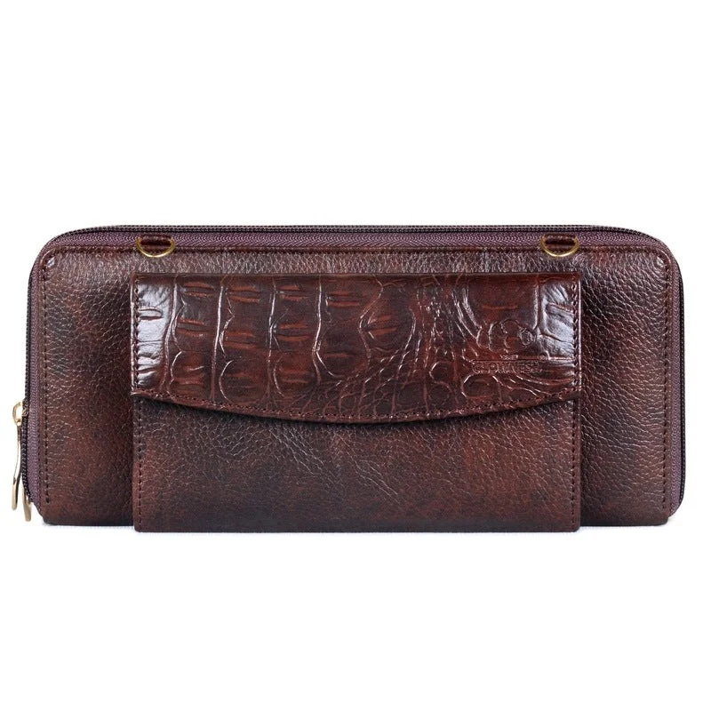Eco-friendly money clips made from sustainable materialsTHE CLOWNFISH Radiance Series Womens Ladies Wallet Purse with front snap flap mobile pocket (Dark Brown) Eco-friendly money clips made from sustainable materialsTHE CLOWNFISH Radiance Series Womens Ladies Wallet Purse with front snap flap mobile pocket (Dark Brown)