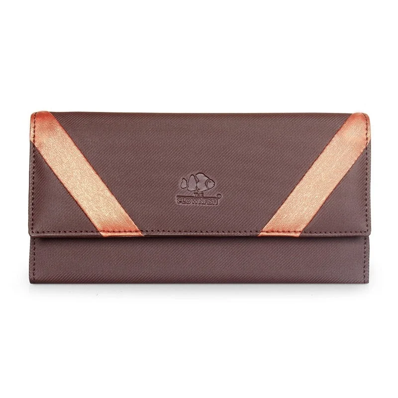 Eco-friendly money clips made from sustainable materialsTHE CLOWNFISH Valentina Womens Wallet (Brown) Eco-friendly money clips made from sustainable materialsTHE CLOWNFISH Valentina Womens Wallet (Brown)