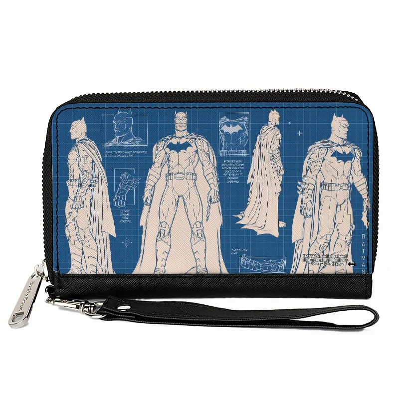 Elegant money clips for weddingsWomen's PU Zip Around Wallet Rectangle - Batman Blueprint Tech Poses Blues White Elegant money clips for weddingsWomen's PU Zip Around Wallet Rectangle - Batman Blueprint Tech Poses Blues White
