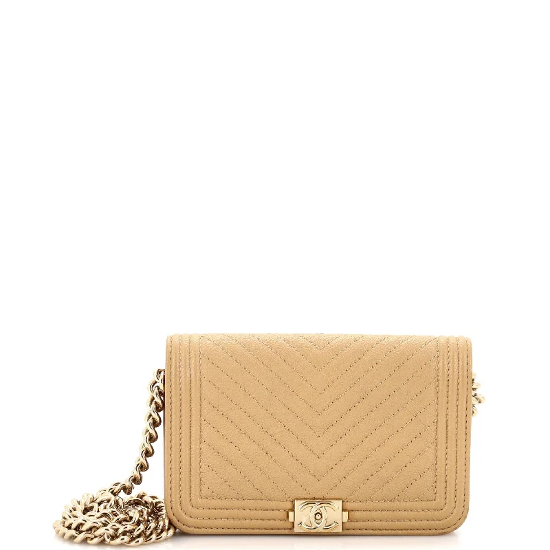 Money clips with RFID protectionBoy Wallet on Chain Chevron Caviar Mini