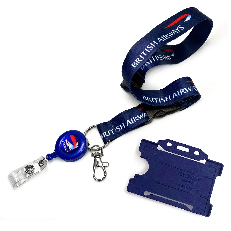 British Airways Dye Sublimation Lanyard Set