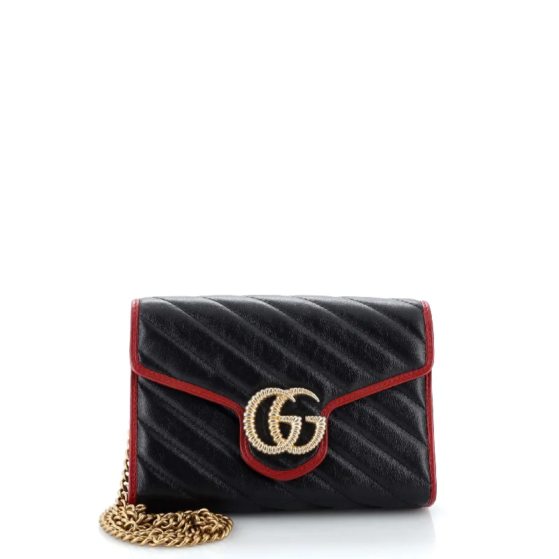 Money clips for women with sleek designsGG Marmont Chain Wallet Diagonal Quilted Leather Mini Money clips for women with sleek designsGG Marmont Chain Wallet Diagonal Quilted Leather Mini