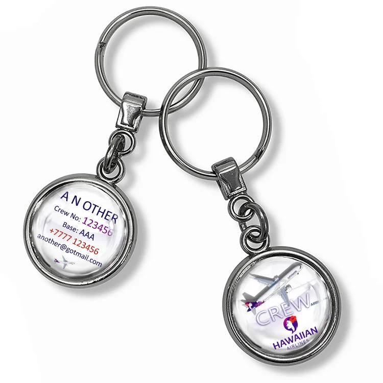 Hawaiian Airlines A321 Metal Keyrings