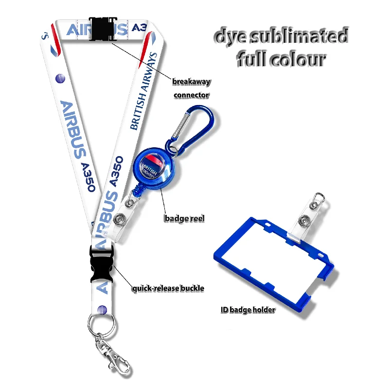 British Airways A350 Dye Sublimation Lanyard