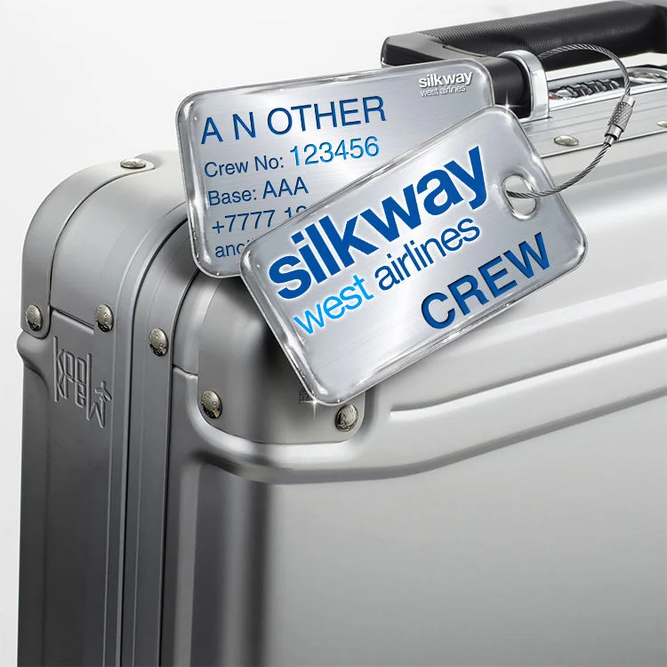 Silkway West Airlines Logo Silver