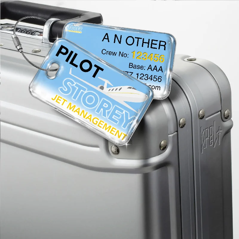 Storey Jet Management Blue/White Logo