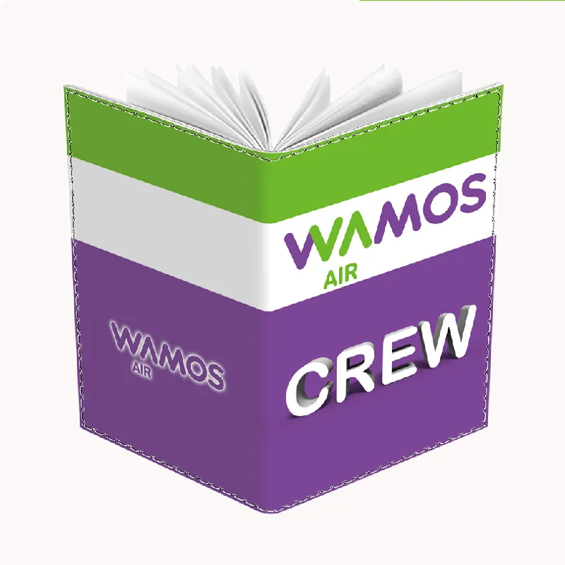 Silver-Plated Passport Covers & Wallets with Gemstone Accents for Elegant WomenWamos Air Logo CREW-Passport Cover