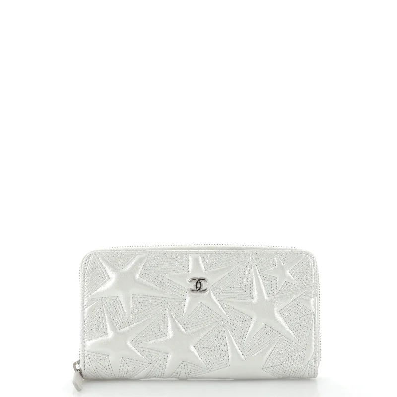 Top-rated money clips for everyday useZip Around Wallet Star Embossed Lambskin Long