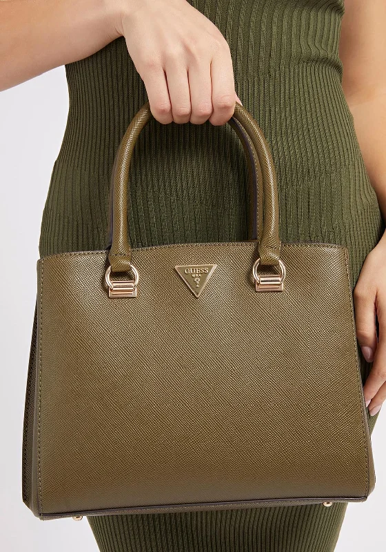 Men's crossbody bag with a water - resistant coating for rainy daysGuess Alexie Saffiano Handbag, Olive Men's crossbody bag with a water - resistant coating for rainy daysGuess Alexie Saffiano Handbag, Olive