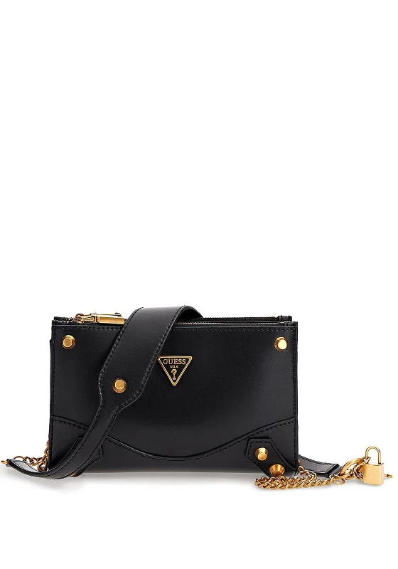 Designer men's crossbody bag with a unique pattern or logoGuess Amantea Charm Mini Crossbody Bag, Black Designer men's crossbody bag with a unique pattern or logoGuess Amantea Charm Mini Crossbody Bag, Black