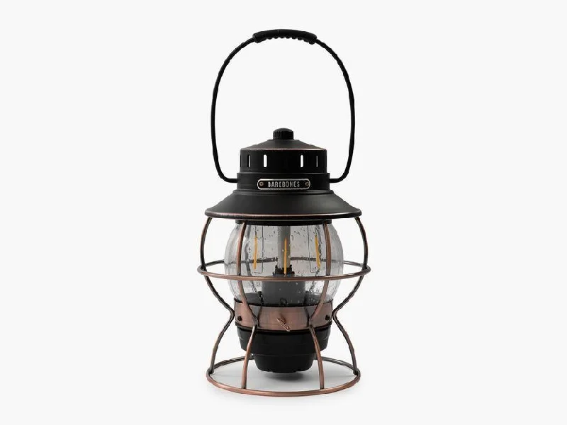 Foldable fabric travel bag for convenient storage when not in useBarebones Railroad Lantern Foldable fabric travel bag for convenient storage when not in useBarebones Railroad Lantern