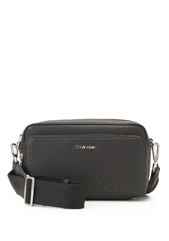 Men's crossbody bag with adjustable straps for a customized fitCalvin Klein Monogram Camera Bag, Black Men's crossbody bag with adjustable straps for a customized fitCalvin Klein Monogram Camera Bag, Black