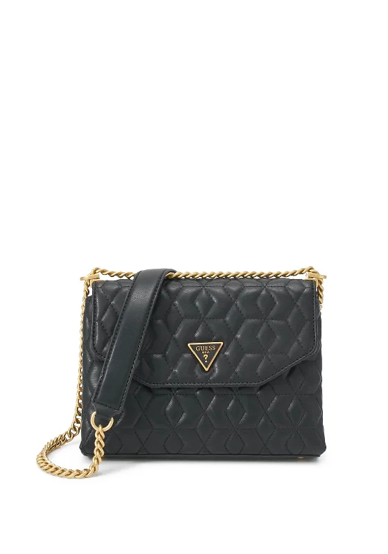 Men's crossbody bag made from recycled materials for eco - friendly usersGuess Elenia Crossbody Bag, Black Men's crossbody bag made from recycled materials for eco - friendly usersGuess Elenia Crossbody Bag, Black
