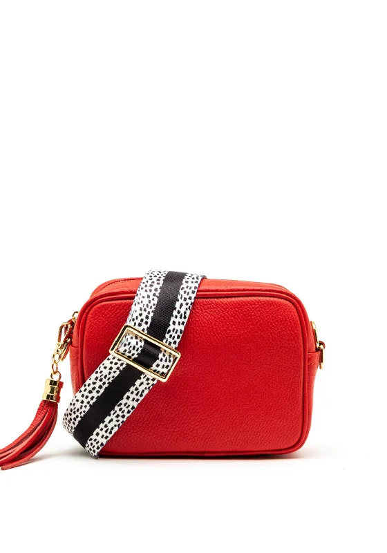 Minimalist men's crossbody bag with a single compartment for simplicityElie Beaumont Dalmatian Strap Crossbody Bag, Red Minimalist men's crossbody bag with a single compartment for simplicityElie Beaumont Dalmatian Strap Crossbody Bag, Red