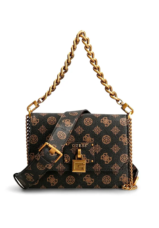 Men's crossbody bag with a padded laptop sleeve for commutingGuess Centre Stage 4G Logo Crossbody Bag, Mocha Men's crossbody bag with a padded laptop sleeve for commutingGuess Centre Stage 4G Logo Crossbody Bag, Mocha