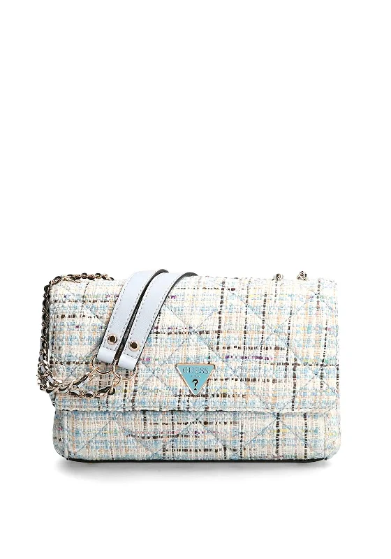 Men's crossbody bag with multiple interior pockets for organizationGuess Cessily Tweed Crossbody Bag, Pale Cloud Men's crossbody bag with multiple interior pockets for organizationGuess Cessily Tweed Crossbody Bag, Pale Cloud