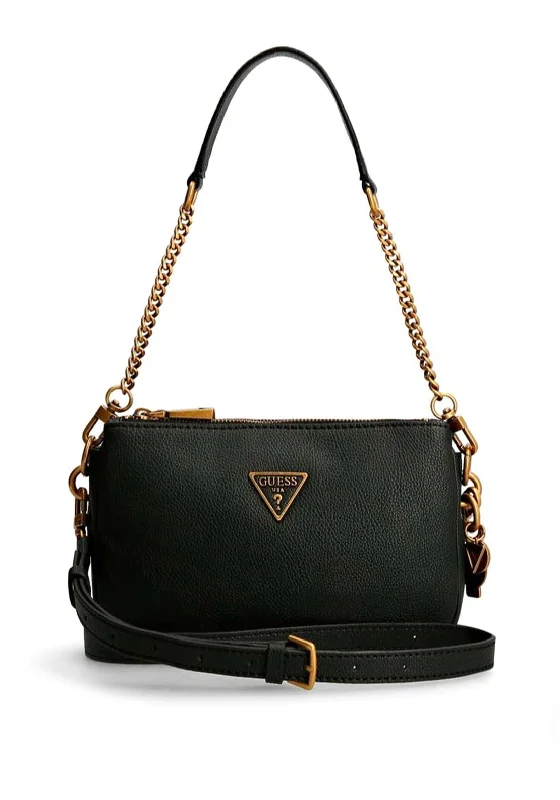 Men's crossbody bag with a water - resistant coating for rainy daysGuess Destiny Dual Pouch Crossbody, Black Men's crossbody bag with a water - resistant coating for rainy daysGuess Destiny Dual Pouch Crossbody, Black