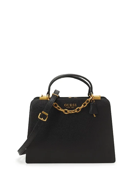 Men's crossbody bag with multiple interior pockets for organizationGuess Kristle Mini Satchel Bag, Black