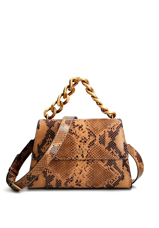 Men's crossbody bag with a padded laptop sleeve for commutingGuess Tullia Python Print Crossbody Bag, Brown Men's crossbody bag with a padded laptop sleeve for commutingGuess Tullia Python Print Crossbody Bag, Brown