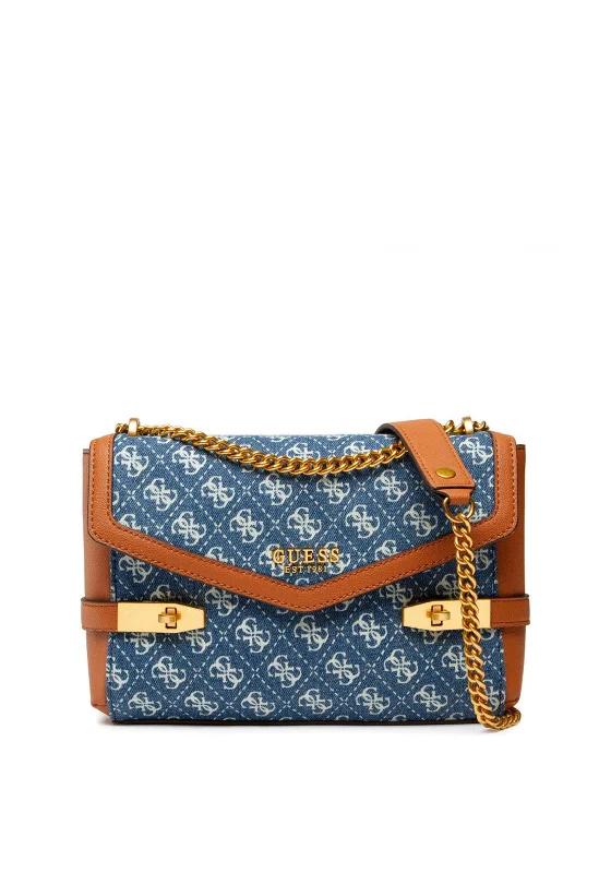 Men's crossbody bag with a padded laptop sleeve for commutingGuess Zadie Logo Envelope Crossbody Bag, Denim Men's crossbody bag with a padded laptop sleeve for commutingGuess Zadie Logo Envelope Crossbody Bag, Denim