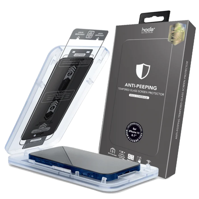Travel bag with a detachable toiletry pouch for convenienceHoda Anti-Peeper (Privacy) Full Coverage Tempered Glass with Helper for iPhone 15 Series