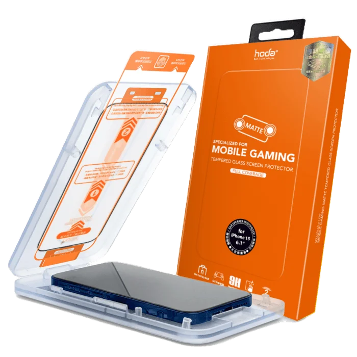 Convertible travel bag that can be used as a backpack or toteHoda Gaming Anti-Glare Full Coverage Tempered Glass with Helper for iPhone 15 Series - Matte