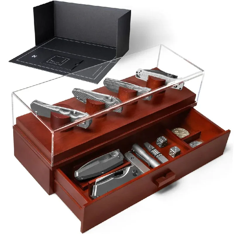 Travel bag with a built - in power bank charger for on - the - go device chargingHolme & Hadfield The Knife Deck - Cherry