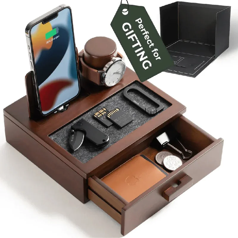 Travel bag with a retractable garment rack for easy unpackingHolme & Hadfield The Sidekick - Walnut