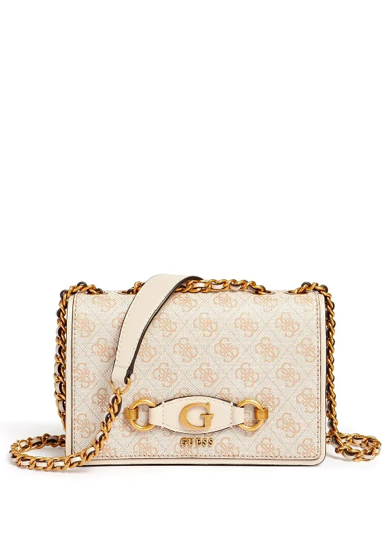 Convertible men's crossbody bag that can be worn as a shoulder bagGuess Izzy 4G Logo Crossbody Bag, Stone Convertible men's crossbody bag that can be worn as a shoulder bagGuess Izzy 4G Logo Crossbody Bag, Stone