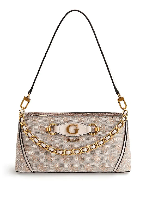 Convertible men's crossbody bag that can be worn as a shoulder bagGuess Izzy 4g Logo Shoulder Bag, Stone Convertible men's crossbody bag that can be worn as a shoulder bagGuess Izzy 4g Logo Shoulder Bag, Stone