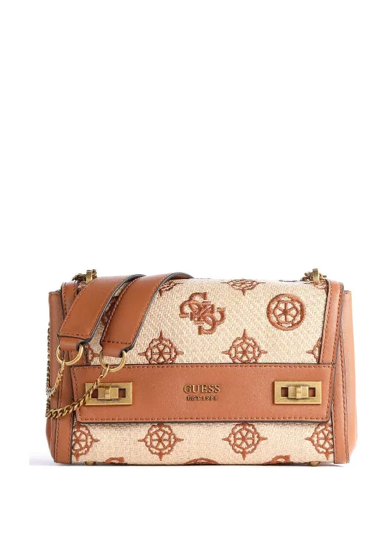 Men's crossbody bag made from recycled materials for eco - friendly usersGuess Katey 4G Logo Print Crossbody Bag, Cognac Men's crossbody bag made from recycled materials for eco - friendly usersGuess Katey 4G Logo Print Crossbody Bag, Cognac