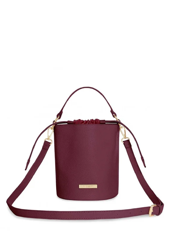 Men's crossbody bag with adjustable straps for a customized fitKatie Loxton Amara Crossbody Bucket Bag, Burgundy