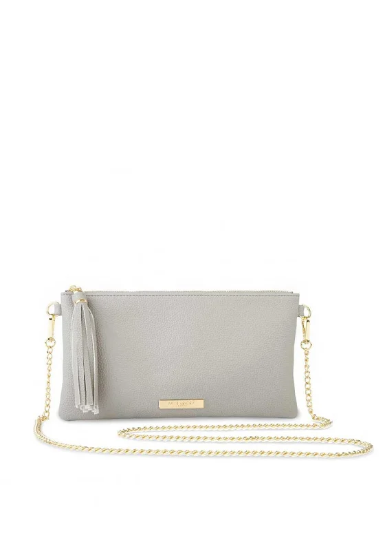 Men's crossbody bag with a built - in charging port for tech use on the goKatie Loxton Freya Small Tassel Crossbody Bag, Stone
