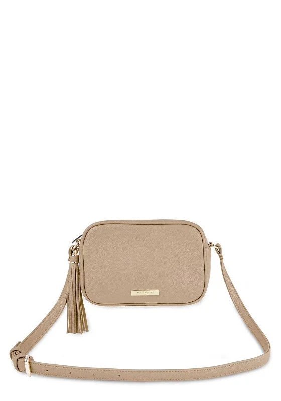 Men's crossbody bag made from recycled materials for eco - friendly usersKatie Loxton Sophia Tassel Crossbody Bag, Taupe