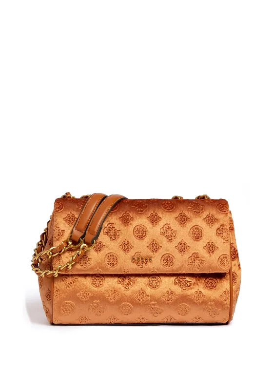 Designer men's crossbody bag with a unique pattern or logoGuess Kimi Mini Crossbody Flap Bag, Rust Designer men's crossbody bag with a unique pattern or logoGuess Kimi Mini Crossbody Flap Bag, Rust