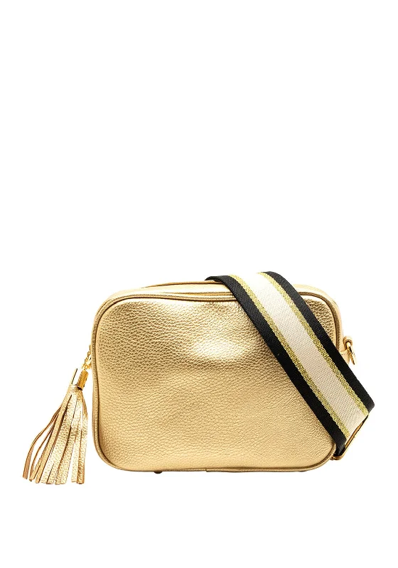 Vintage - inspired men's crossbody bag with a distressed finishKrisana Convertible Crossbody Bag, Gold Vintage - inspired men's crossbody bag with a distressed finishKrisana Convertible Crossbody Bag, Gold