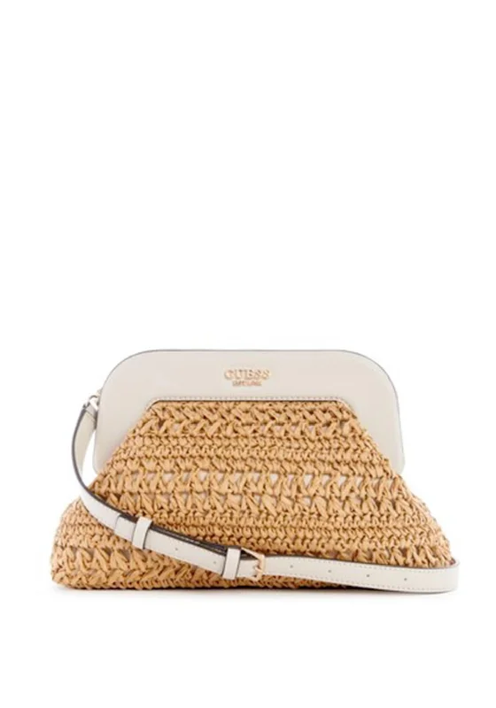 RFID - blocking men's crossbody bag for security - conscious travelersGuess Liguria Woven Crossbody Bag, Stone RFID - blocking men's crossbody bag for security - conscious travelersGuess Liguria Woven Crossbody Bag, Stone